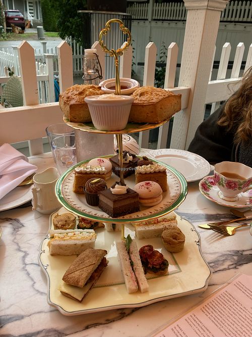 Vegan high tea  at Neverland Tea Cottage in Naramata