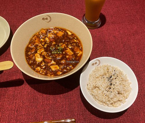 Mapo tofu done right at vegan veggie joga - 嫦娥 in Tokyo