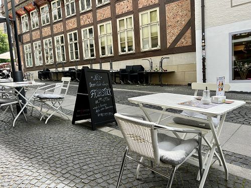outside  at Waffle Love in Hildesheim