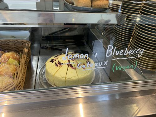 Vegan cake  at Eden Coffee House in Melrose