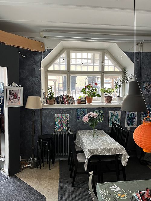 Cozy interior at Encanto - Art Cafe in Helsinki