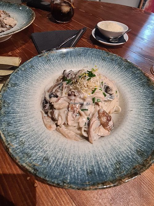 11:11 Pasta with extra Mushrooms and Wine in the sauce at 11:11 Bistro Bar Healthy Food in Gran Canaria