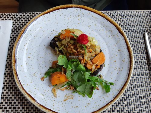 Half Portobello made vegan (no cheese, etc.) 😅 at Puro in Covilha