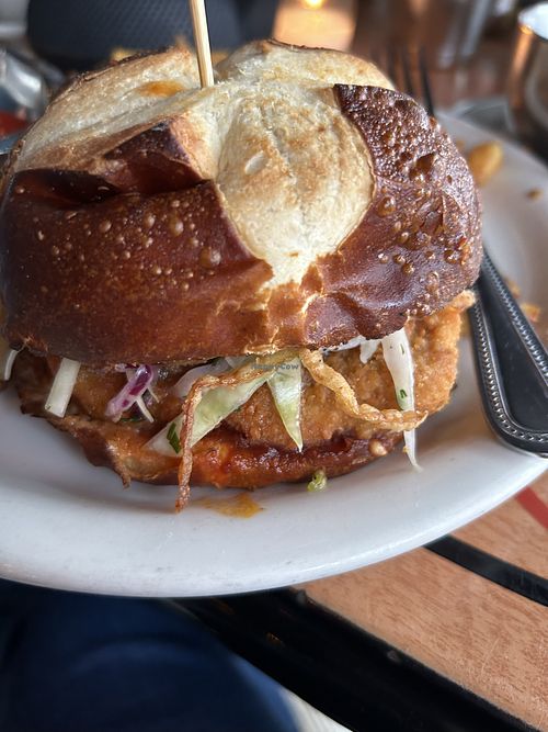 Fried vegan chicken sandwich   at The Witches Brew in West Hempstead