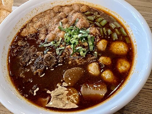 Boat noodles   at CANES Vegan Casual Dining Restaurant & Grocery Store in Bangkok