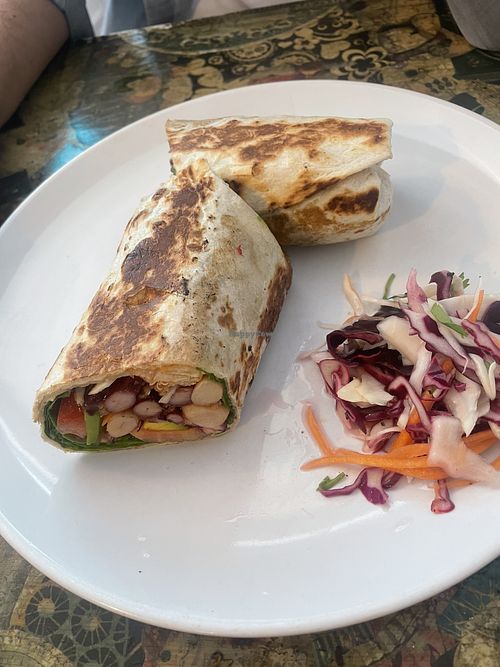 Vegan Mexican tortilla wrap   at Oliver's Village Cafe  in North West London