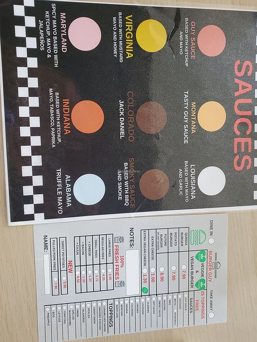 Customization/Sauces (so much mayo!) at Burger Guy in Nicosia