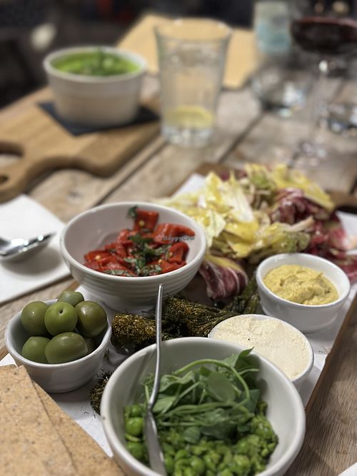 Vegan appetizers. Tart cheese is incredible   at The Lighterman in North London