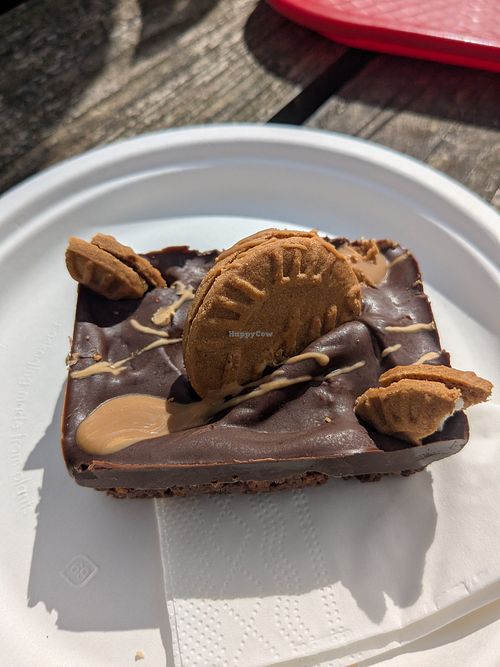 Vegan biscoff tiffin at RSPB Bempton Cliffs in Bridlington