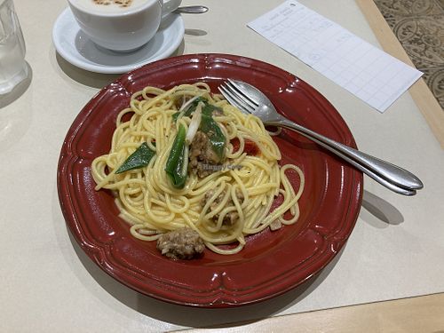 Spaghetti with sausage   at Whitely Kyoto in Kyoto