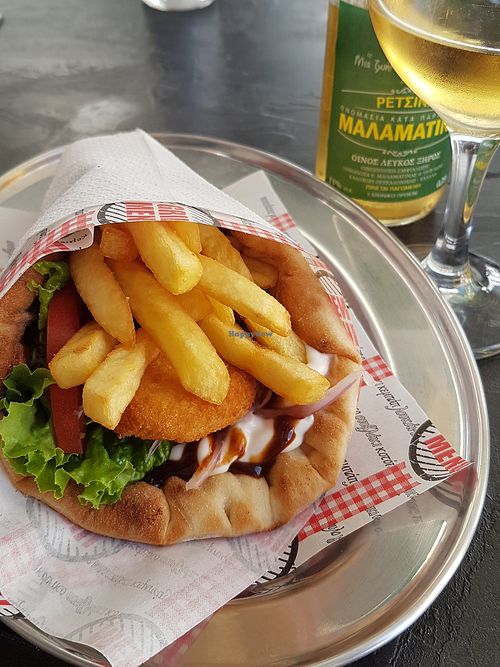 Vegan chicken nuggets. at To Pontiako in Parga