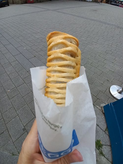 Sausage roll at Greggs in Doncaster