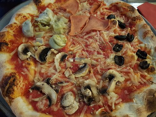 Quattro stagioni pizza at Pizza Piccolo in South West London