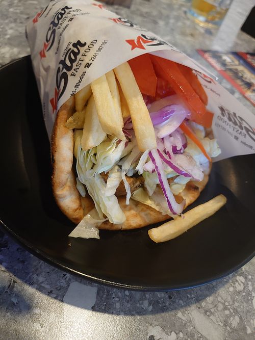 Souvlaki in pita  at Star Fast Food in Rhodes