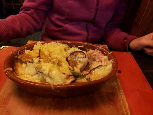 potato eggplant dish. ok. more like mash potatoes at Pura Vida in El Calafate