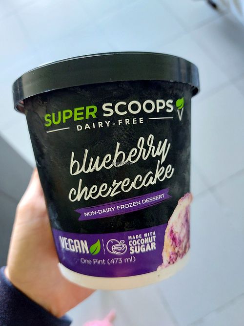 New fave blueberry cheezecake vegan ice cream at Super Scoops in Quezon City