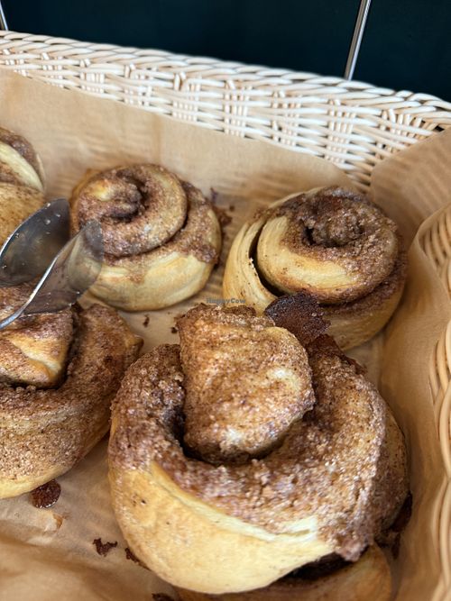 cinnamon rolls!!!!!  at Origin - Coffee Shop Végétal in Strasbourg