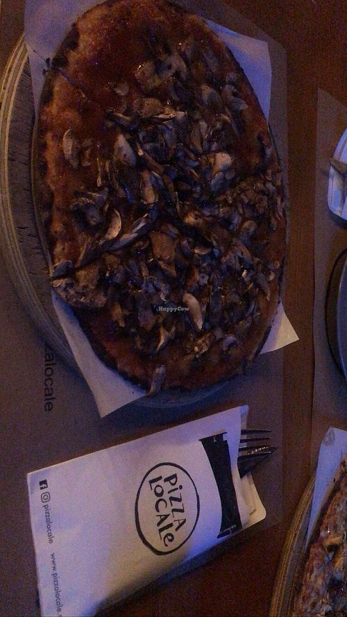 vegan mushroom pizza  at Pizza Locale Marmaris Marina in Marmaris