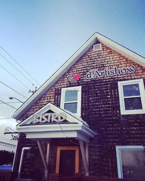 Outside at Bistro Coeur d'Artishow in Bathurst