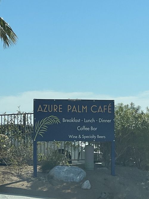 Outside   at Azure Palm Café in Desert Hot Springs