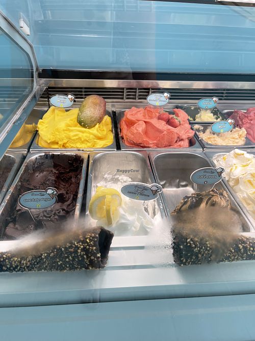 Variuos vegan flavours  at Parad'ice in Mallorca