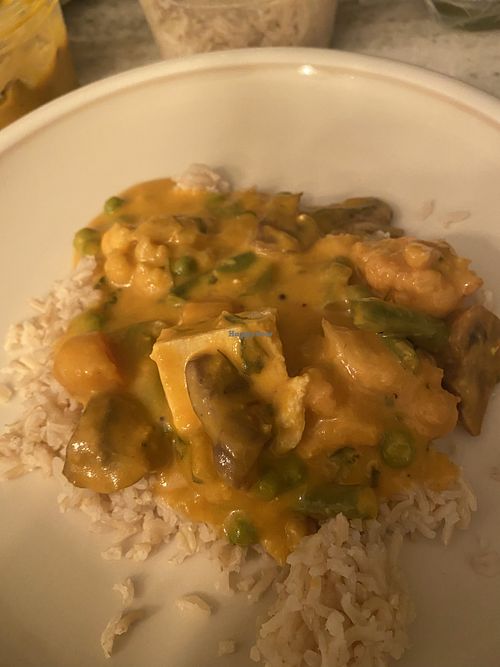 Vegan tofu mango curry   at Kabob and Curry in Providence