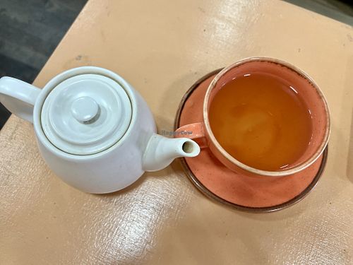 Green tea   at Second Home Studio + Cafe in Aberdeen