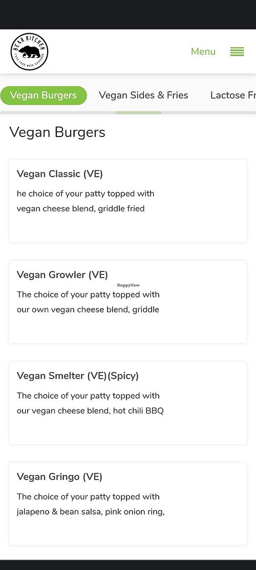 Burgers at Bear Kitchen in Wakefield