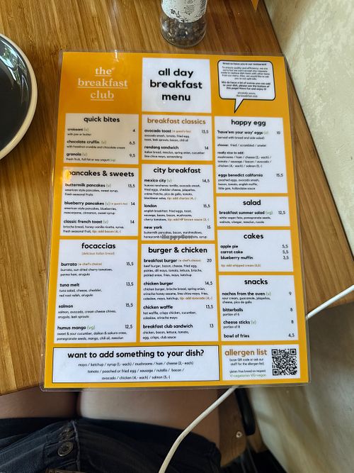 Menu  at Hofje zonder zorgen in Haarlem