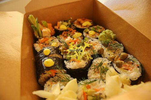 kimbap & brunch rolls, part of super size set at Foxy Rolls in Prague