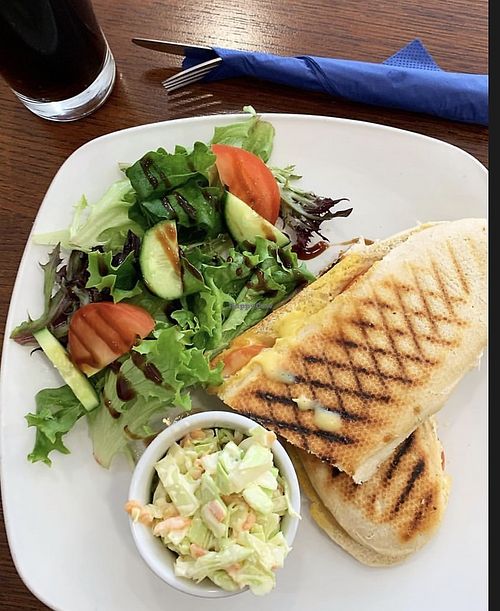 tomato and cheese panini   at Café 105 in Stourbridge