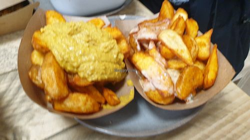 Leckere Kartoffel Wedges mit leckeren Soßen.  at Gustav Grün in Osnabrueck