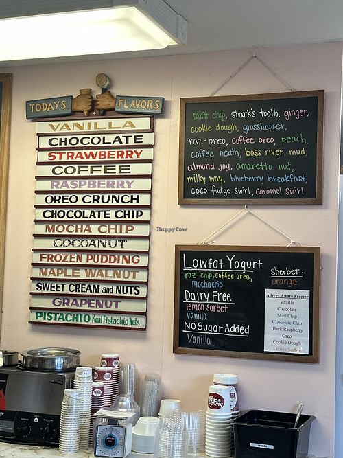 Menu 8.26.23  at Sundae School Ice Cream in Dennis Port