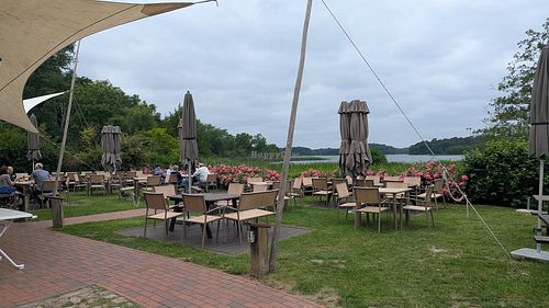 Lakeside terrace at Gut Groß Zecher in Seedorf