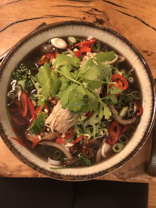 Vegan pho  at PhoBar in Falmouth