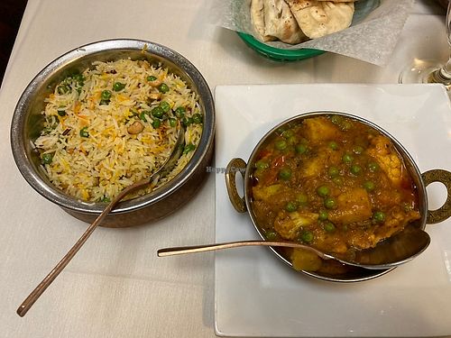  Matar Pulao (left) & Aloo Gobi (right)  at Khana Indian Bistro in Hershey