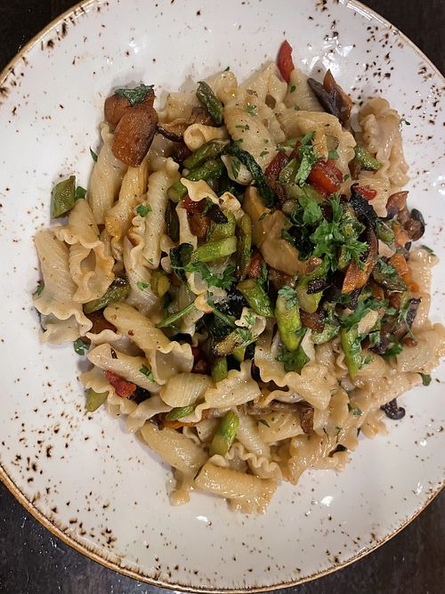 Pasta primavera (not listed on menu-ask for it!)  at Fire & Grain in Hummelstown
