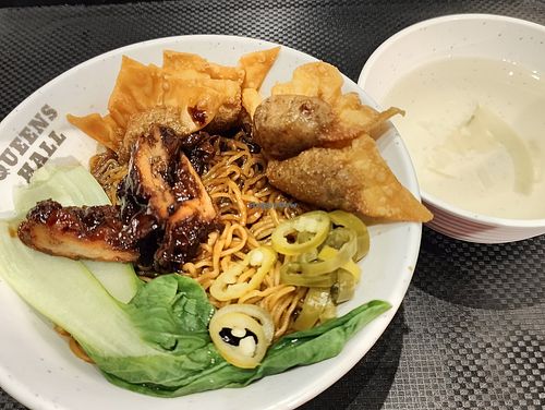 Wanton noodles. Remember to ask for eggless noodles at Spice Veggie - 辛香素食 in Penang