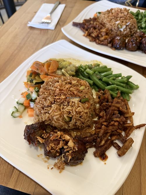 Nasi Goreng, Tofu-Tempeh, Vegetable Balls, Beans   at Bayu Food Art and Private Dining in Amsterdam