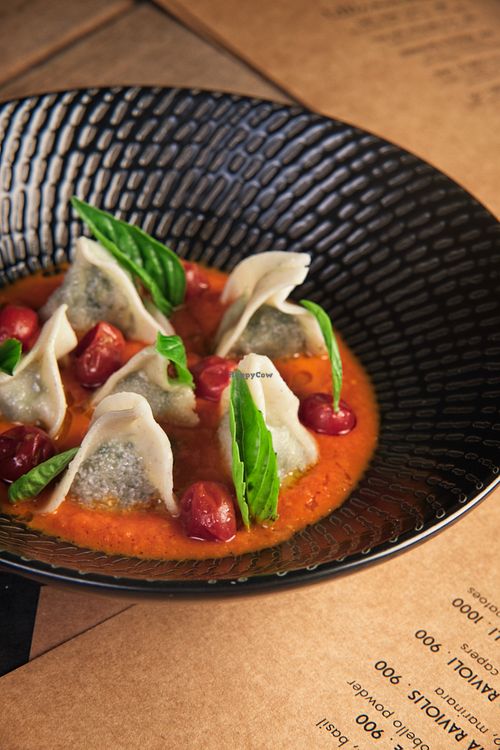 Spinach and Ricotta Ravioli at People of Tomorrow in New Delhi