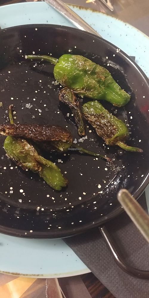 pimientos del padron at Restaurante Vintage in Pombal