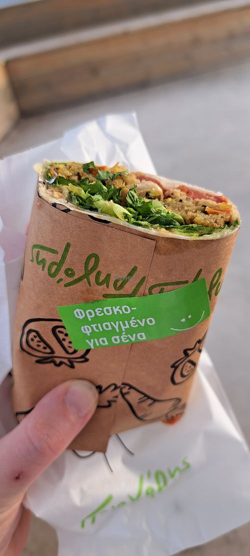 Falafel wrap at Gregory's in Rhodes