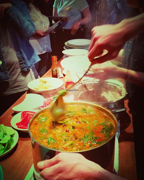 Sunshine stew with rice n peas at Giro's Cafe  at Giro's Cafe in Belfast