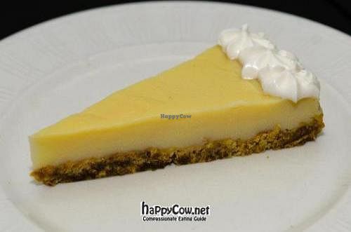 vegan lemon cheesecake at Giro's Cafe in Belfast