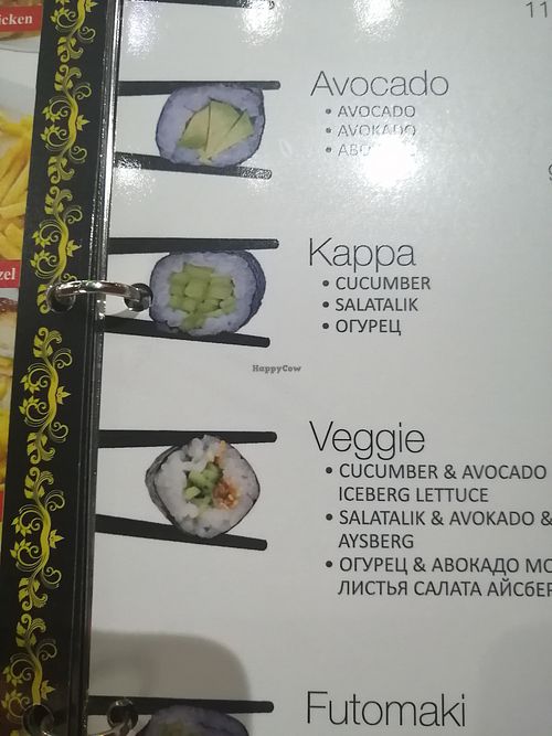 sushis at The Mandarin Restaurant in Marmaris