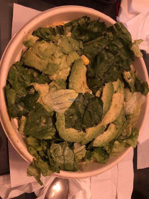 Romaine ,avocado ,corn edamame ,jalapeños raw corn salad ,no dressing   at Chopt in Roslyn Heights