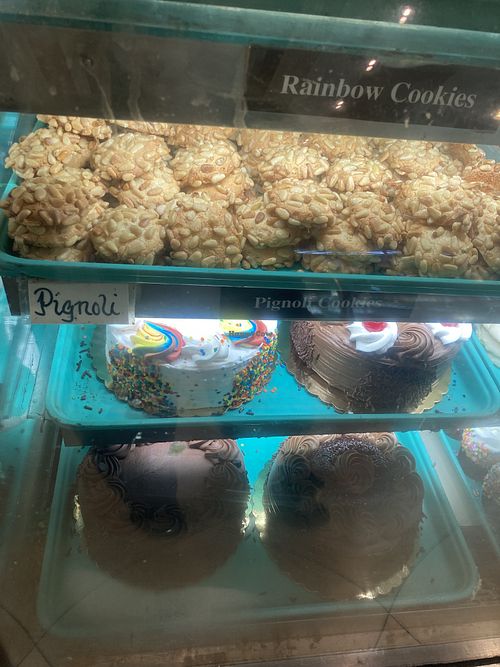 Vegan pignoli cookies  at Alpine Pastry Shop in Smithtown