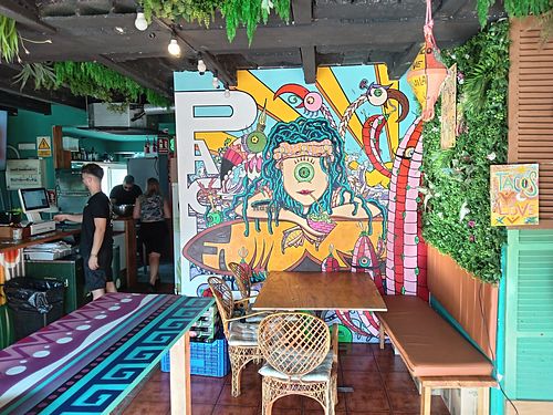 Cool decor at Pacifico Soul Kitchen in Mallorca