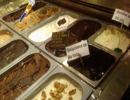 Chocolate (rice-milk) ice-cream at Nossi Be in Bilbao