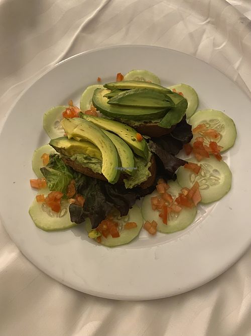 Avocado Toast for Room Service (Vegan)  at El Bellavista in Acapulco